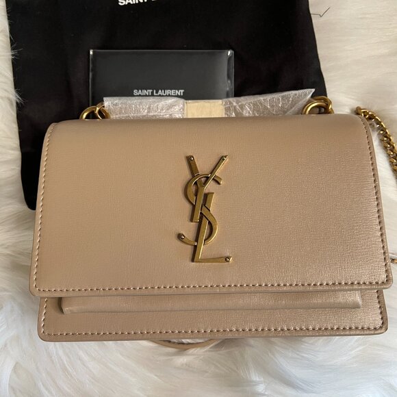 Saint Laurent Mini Sunset Beige Crossbody Bag - Picture 4 of 10